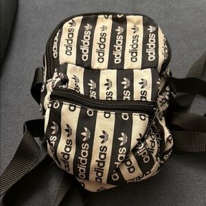 Adidas Black and Cream Belt Bag